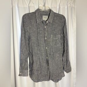 RAILS Navy Blue & White Stripe Charli Button Down Shirt Sz XS